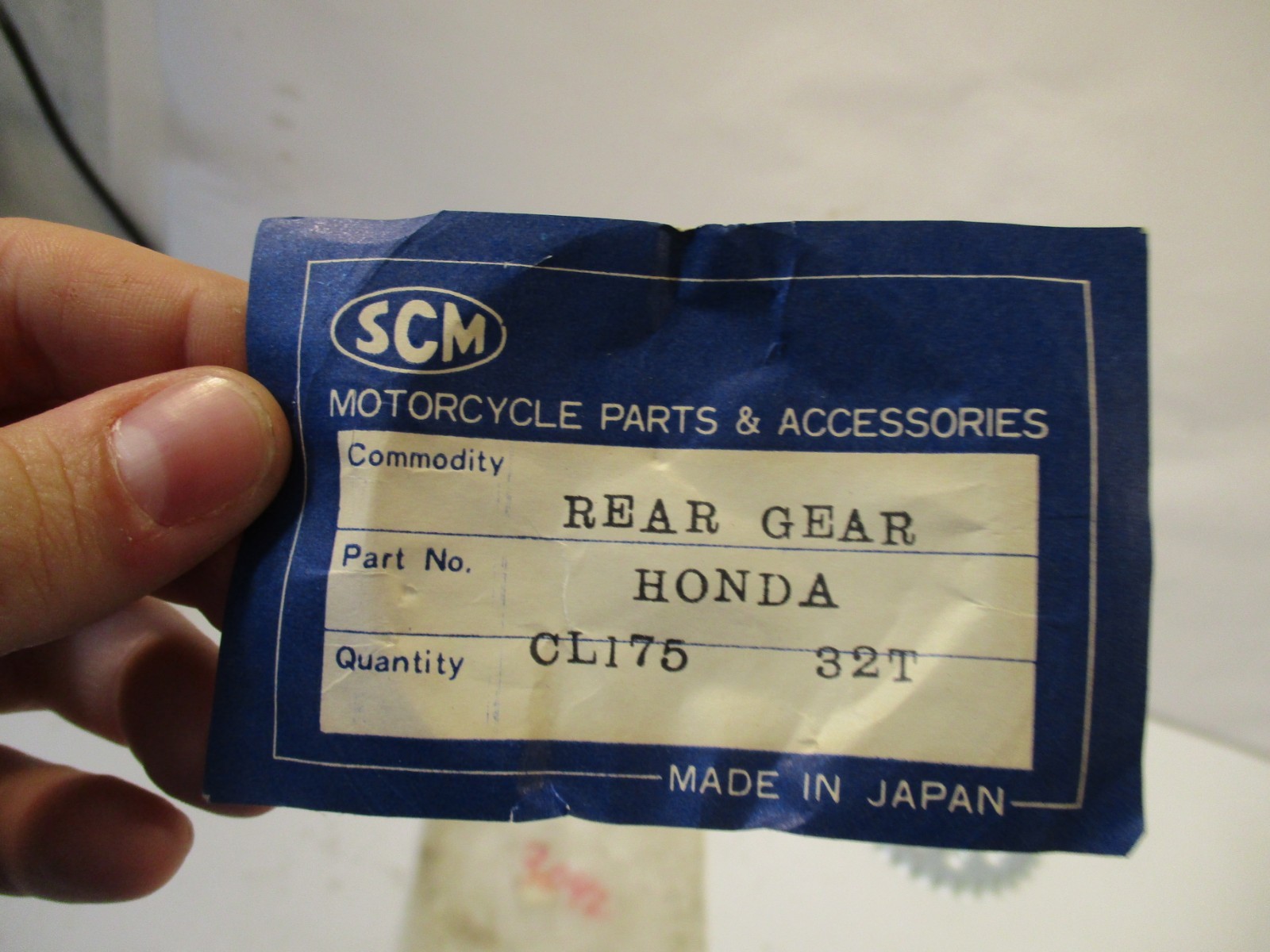 SCM HONDA CL175 CB175 SCRAMBLER REAR SPROCKET 32 TOOTH SCM-RS32 428 CHAIN kc