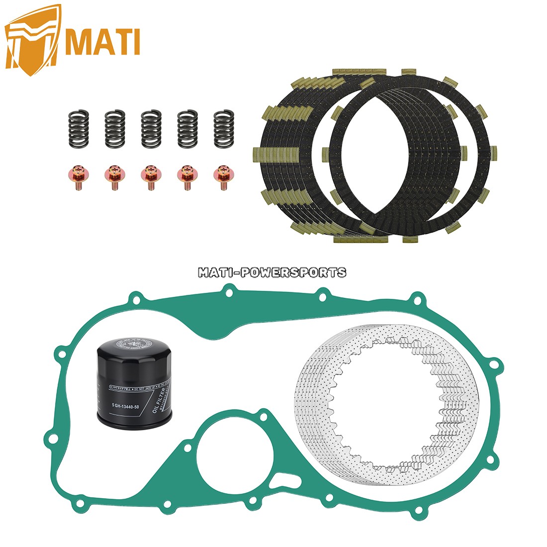 Clutch Friction Steel Plates & Gasket Oil Filter Kit for Kawasaki Vulcan 800 900