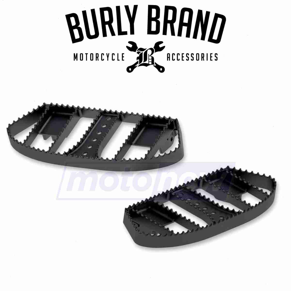 Burly Brand MX Style Driver Floorboards for 2004-2006 Harley Davidson FLHRSI mf
