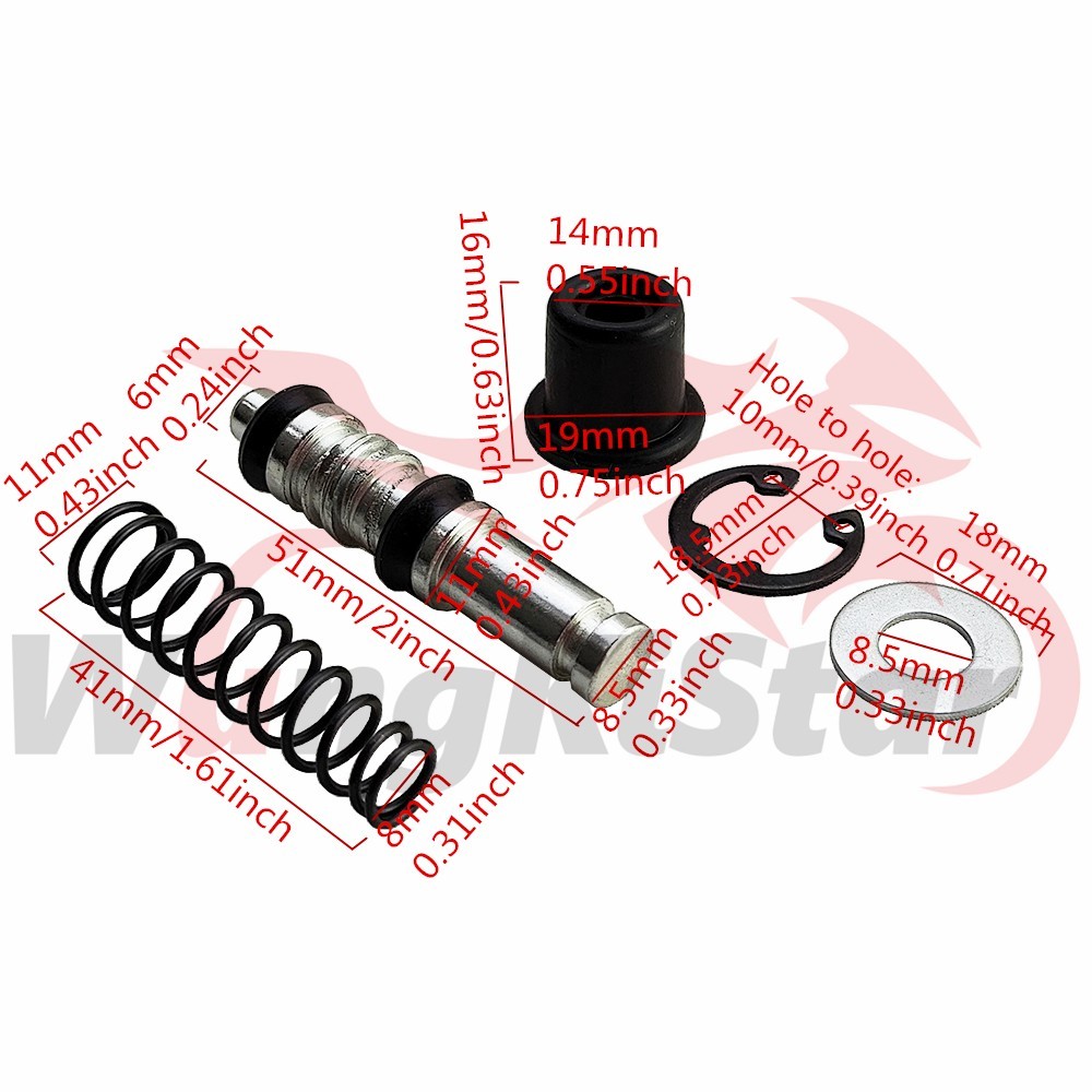 Master Cylinder Rebuild Repair Tool Front Rear Brake Pump Piston Spring Seal Kit