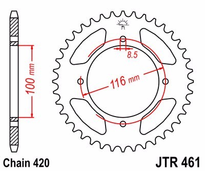 NEW JT SPROCKET & AND JT HDR CHAIN SET KAWASAKI KX85 14/52 (+2) 2001 – 2017