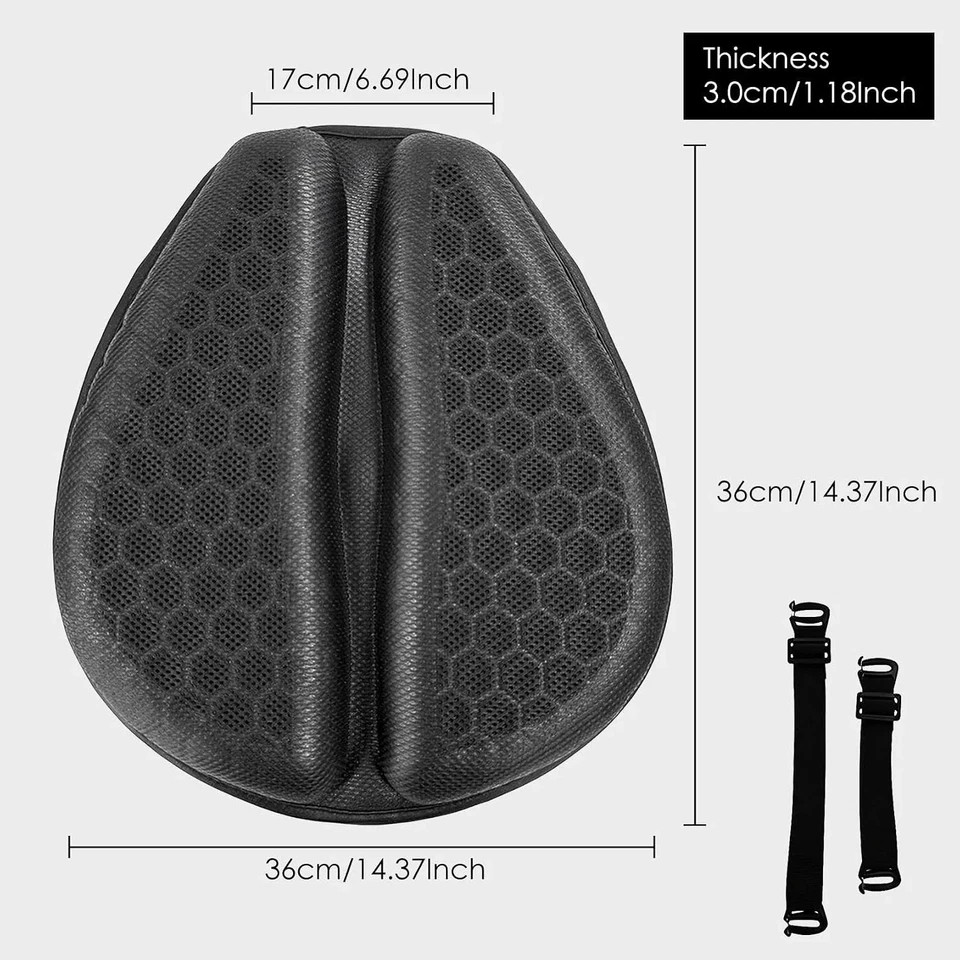 Motorcycle Seat Comfort 3D Gel Seat Cushion Pressure Relief Air Pad