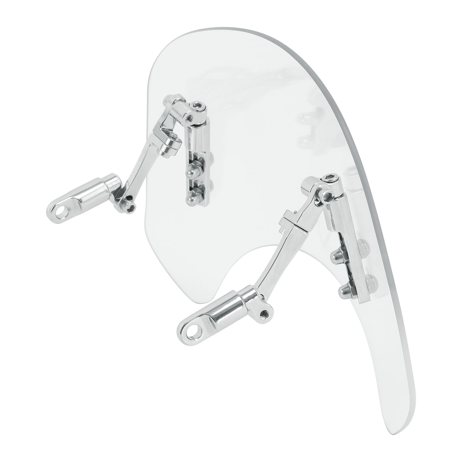 Universal Motorcycle Windshield Windscreen Clear Fit For 5”-7” Round Headlight