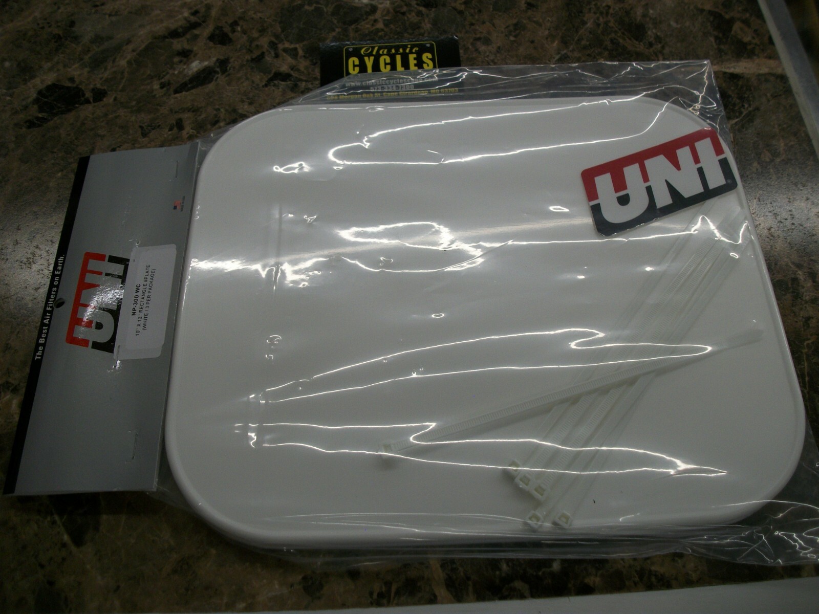 Number plate 10 X 12″ White Flat track Class C Road Race UTV AHRMA AMA legal