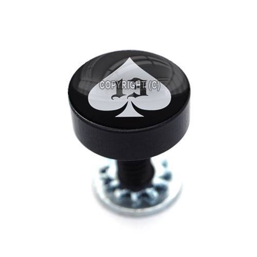 Vivid Black Billet Aluminum Smooth Thumbscrew Seat Bolt For Harley SPADE 13