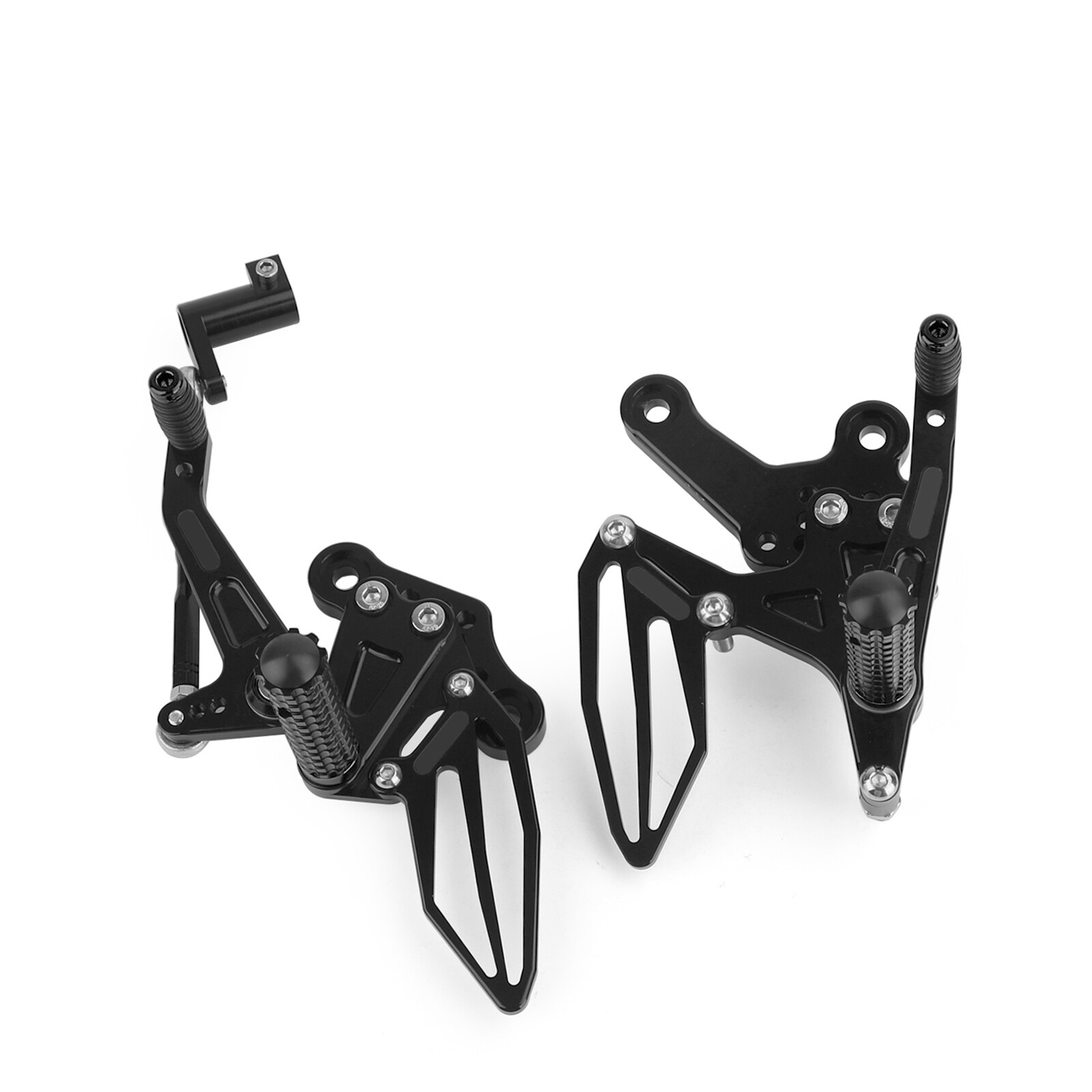 CNC Aluminum Rearsets Footpegs Black For Kawasaki Z400 / Ninja 400 2018 – 2022
