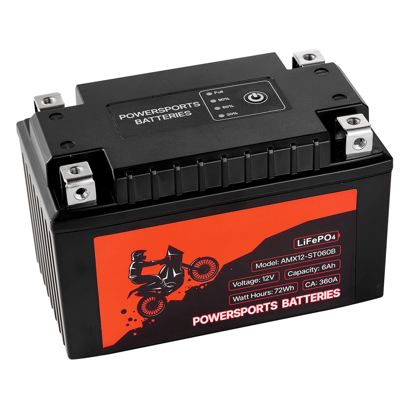Uimoso 12V 6Ah YTX12-BS Motorcycle Battery for Powersports Applications