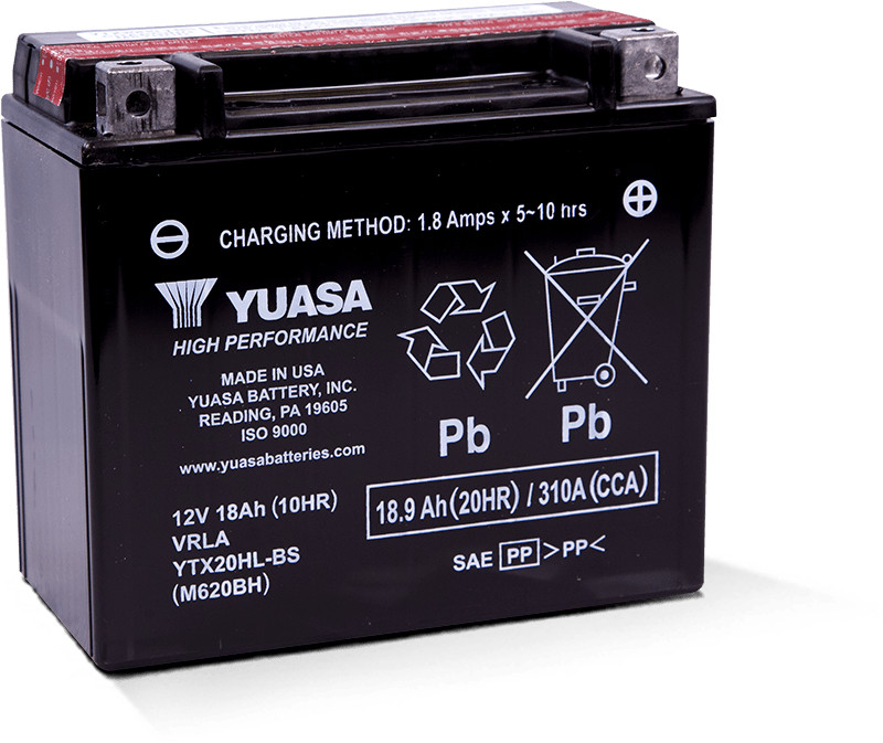 Yuasa YTX20HL-BS High Performance AGM Battery Fits w/Bottle – YUAM620BH