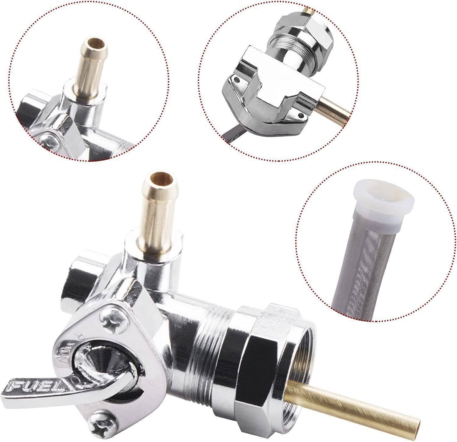 22mm Fuel Valve Petcock Left Spigot For Harley Davidson Sportster 883 62167-81