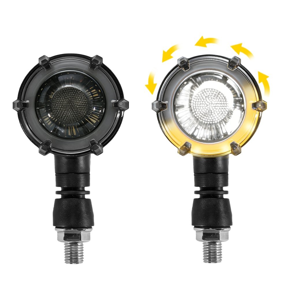 Amber/White Motorcycle LED Flowing Turn Signal Light Indicator Blinker Lamp2-20X