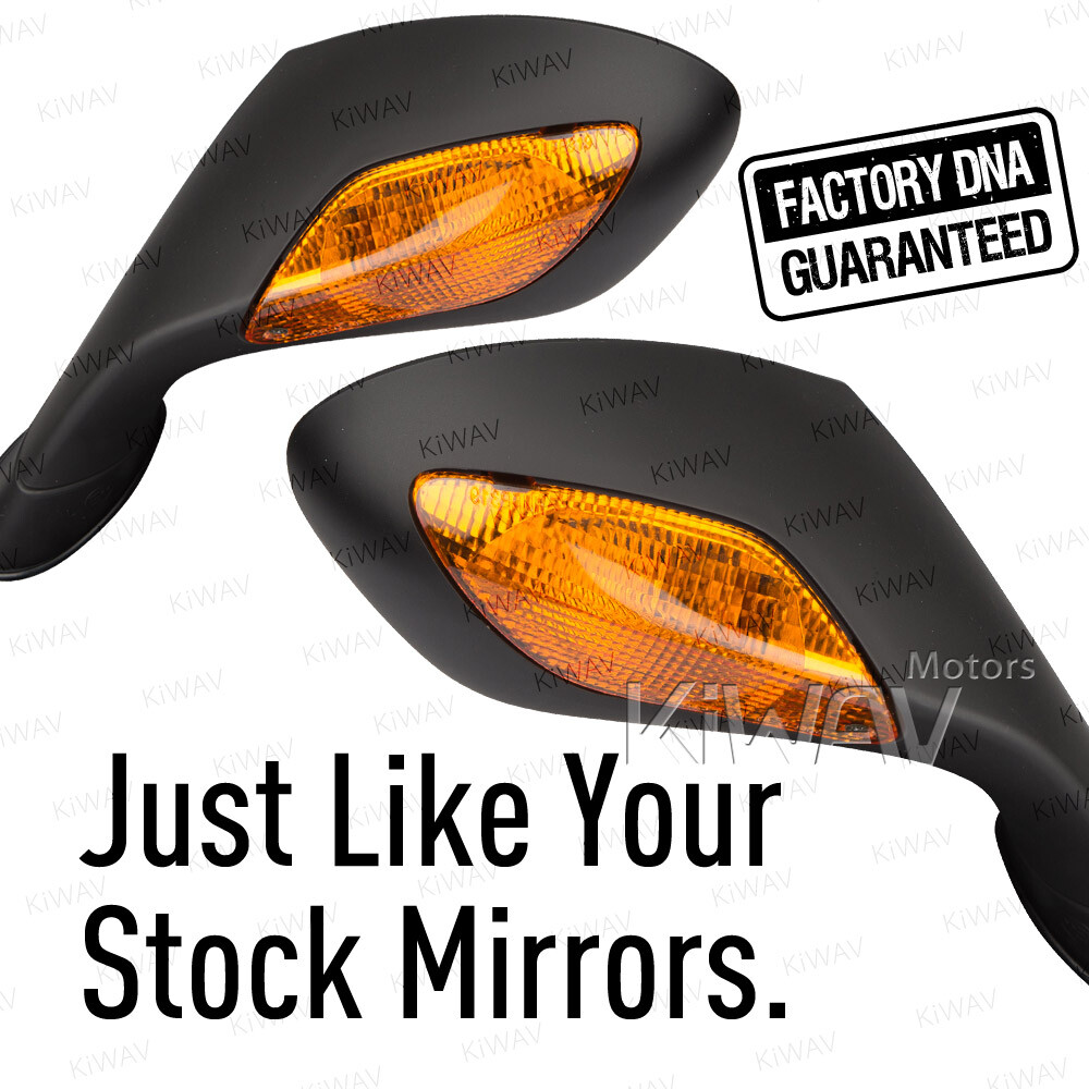 -OE replacement mirrors black fits Aprilia RSV 1000 R Factory ’04-’09 x PAIR