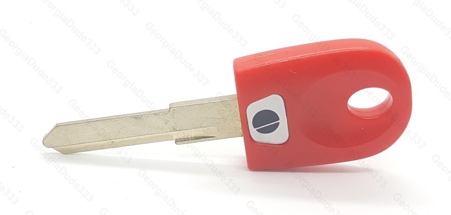 Ducati Aftermarket Double Sided Red Key Blank with T5 Transponder Chip Inside!