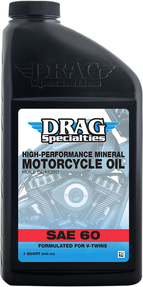 Drag Specialties High-Performance Mineral 60 Motorcycle Oil 1 qt 3601-0768