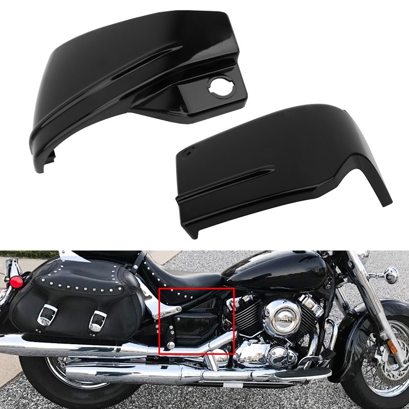 2PCS Battery Side Covers For Yamaha V-Star 650 XVS650 Custom XVS650A Classic