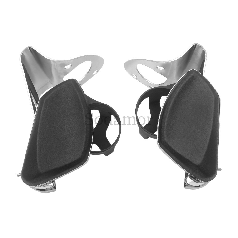 Passenger Armrests w/Drink Cup Holder Chrome For Harley Road Electra Glide 14-UP