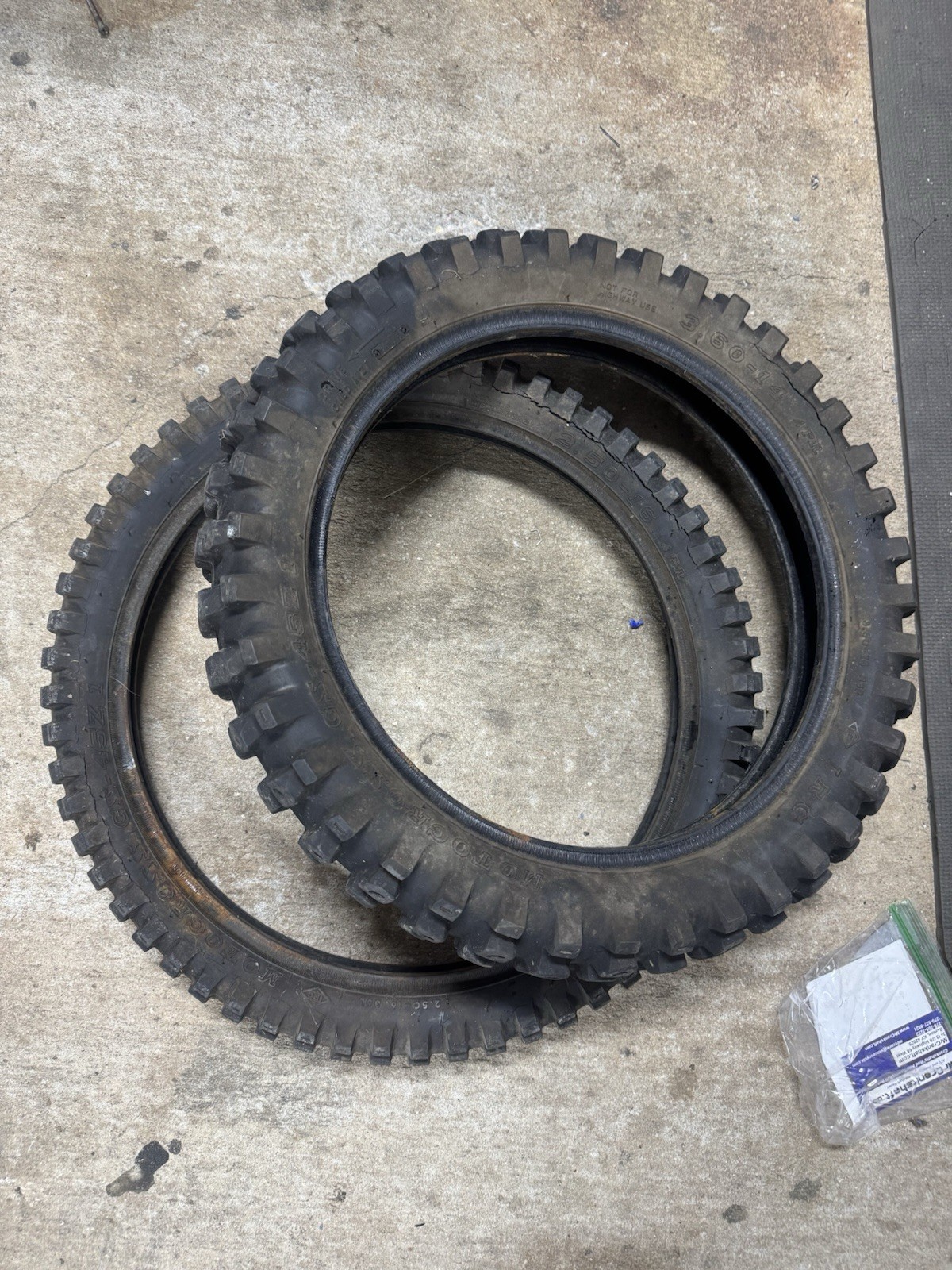 2.5/16 And 3.6/14 dirt Bike Tire Sets OEM For Honda Or Any Wheel Spec That Fits
