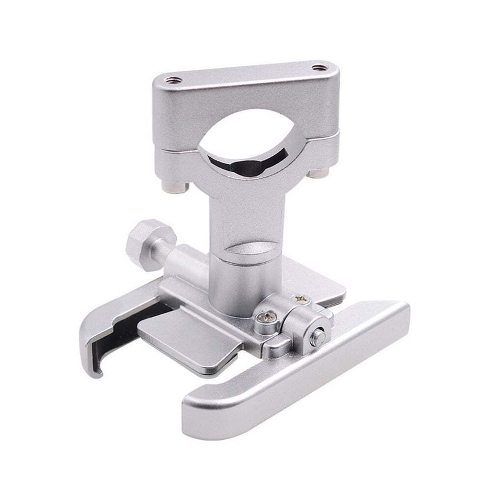 Aluminum Silver Phone Holder – Reliable Handlebar Cell Phone Mount fit Cyclists