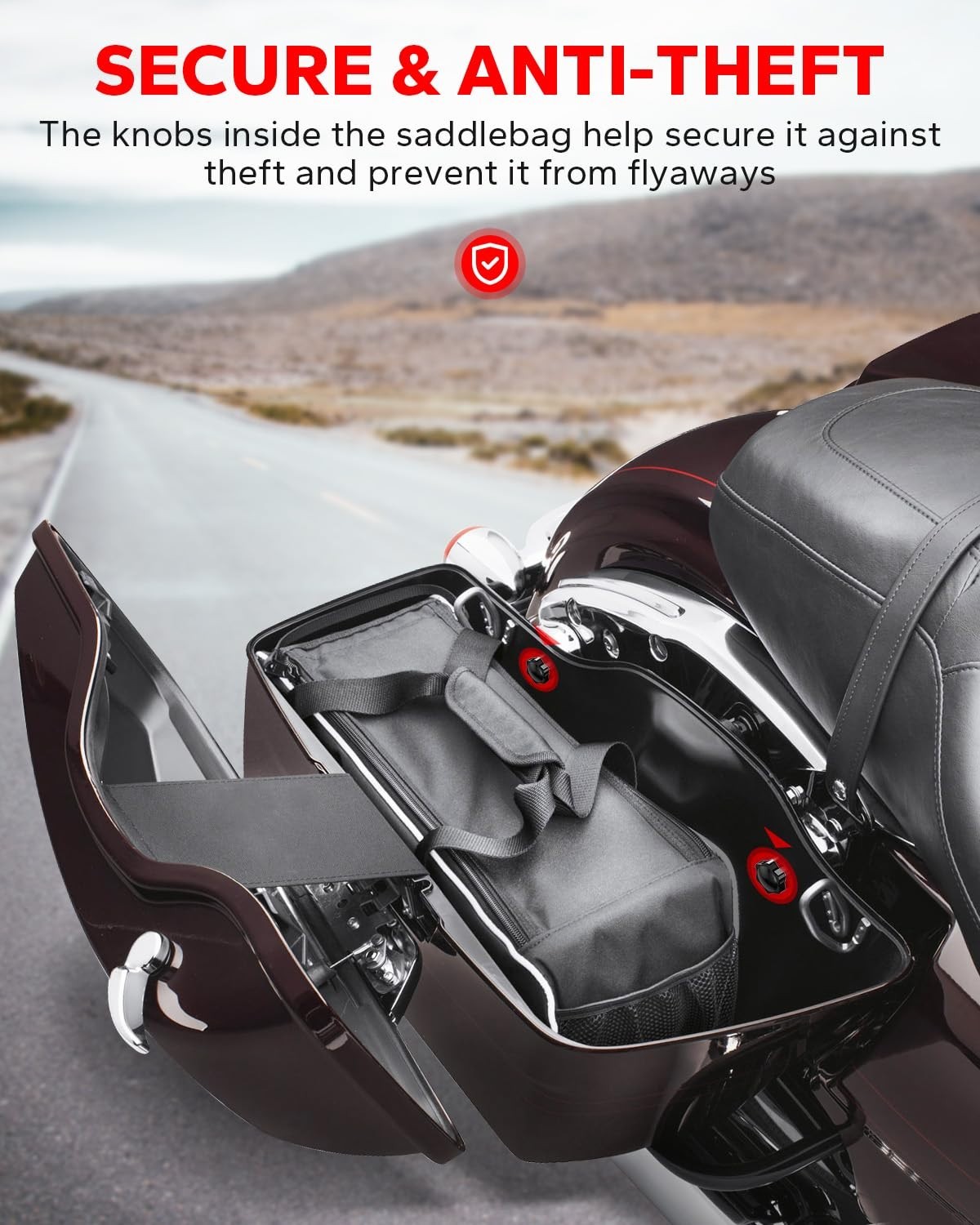 Durable Steel Saddlebag Locks for Harley Davidson – Concealed Knob for Security