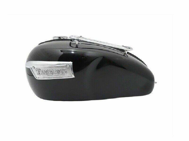 TRIUMPH T120 BONNEVILLE 3.5 GL BLACK PAIN GAS FUEL PETROL TANK WITH BADGES