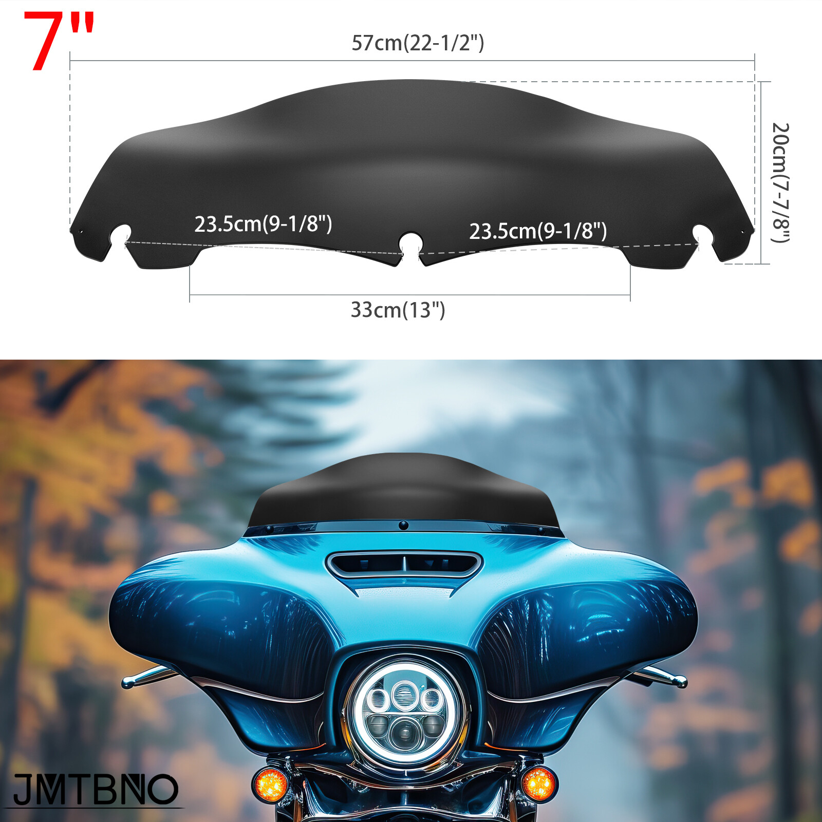 4″ 7″ 9″ Wave Windshield For Harley Touring Street Glide Ultra Electra 2014-2024