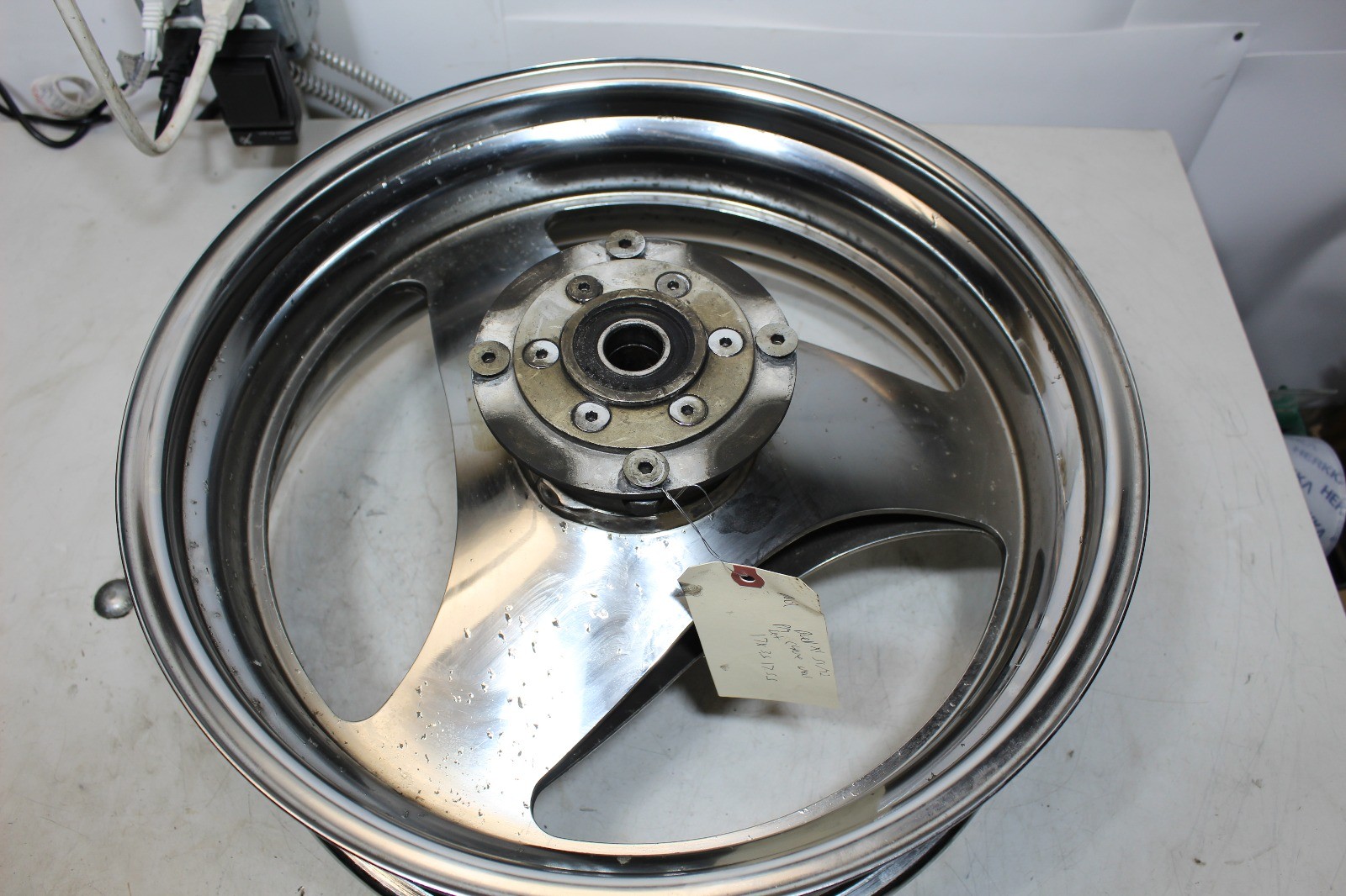 Buell X1 S1 M2 PM Chrome Plated Wheel Set 17×3.5 17×5.5″ Straight Pitting