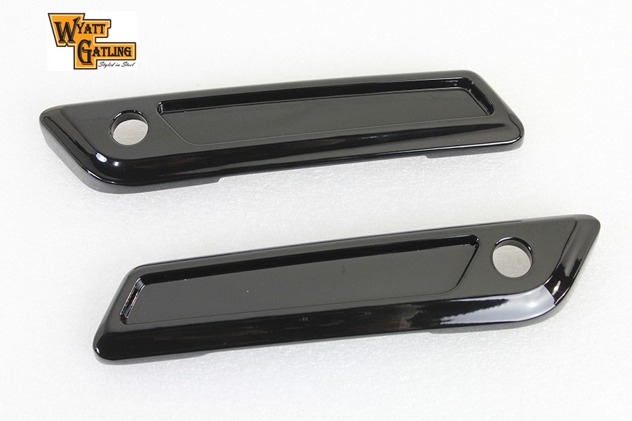 Wyatt Gatling Saddlebag Face Plate Set Die Cast Metal for Harley-Davidson