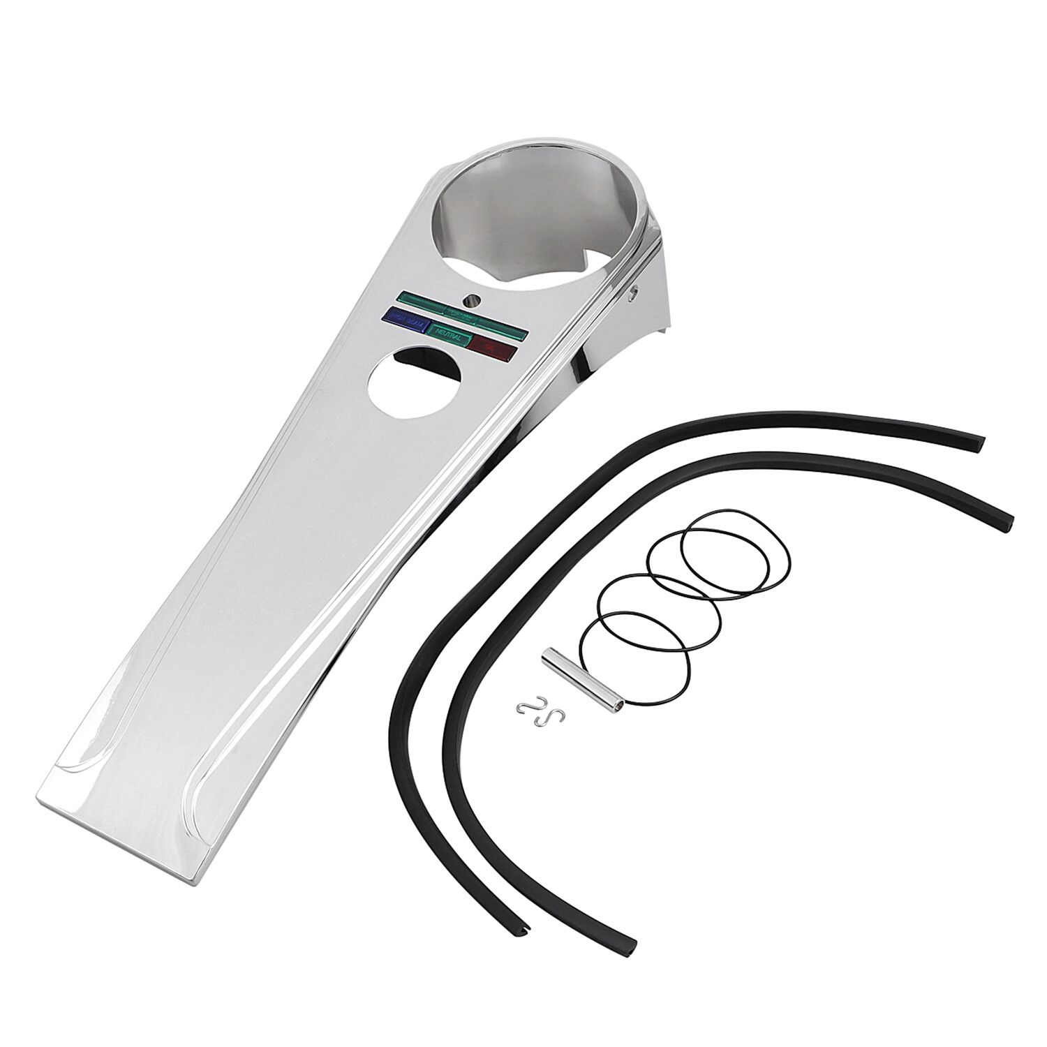 Chrome Long Rider Style Dash Panel For Harley Softail FXST Custom FXSTC Dyna FXD
