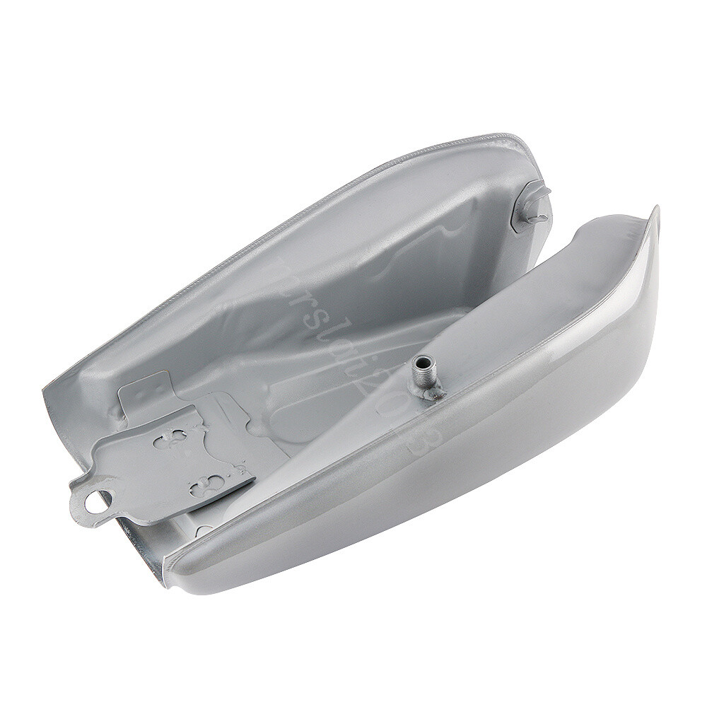 Silver Motorcycle Vintage 9L / 2.4Gal Fuel Tank & Tap For Honda CG125 Cafe Racer
