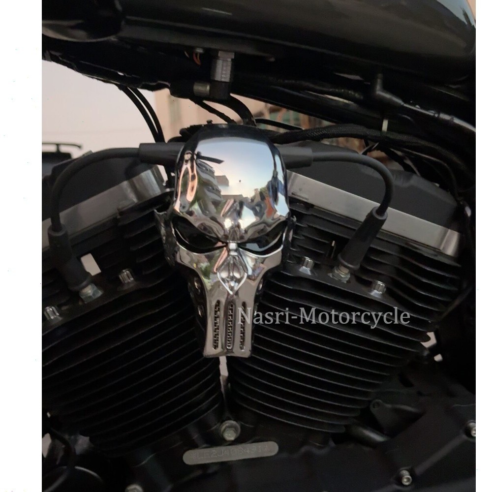 Engine Skull Coil Cover Side Guard For Harley Sportster XL1200 XL883 2004-2022
