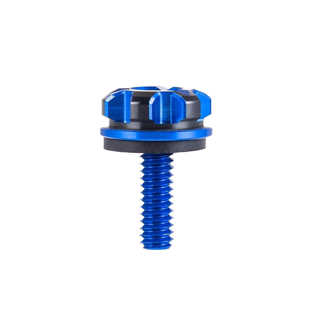 Axion CNC Machined Blue Knurled Seat Bolt Kit For Harley Billet-6061 Aluminum