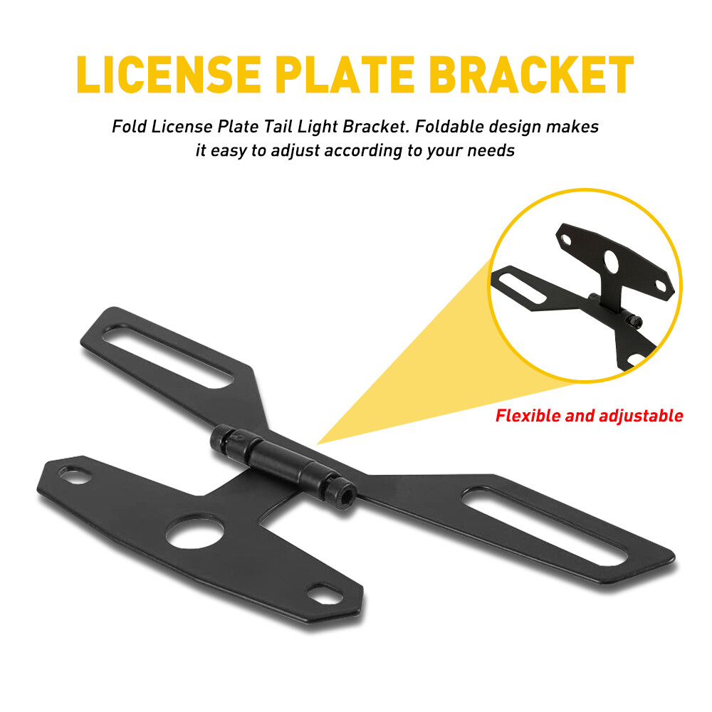 License Plate Frame Mount Holder Bracket Universal For Motorcycle ATV Bike