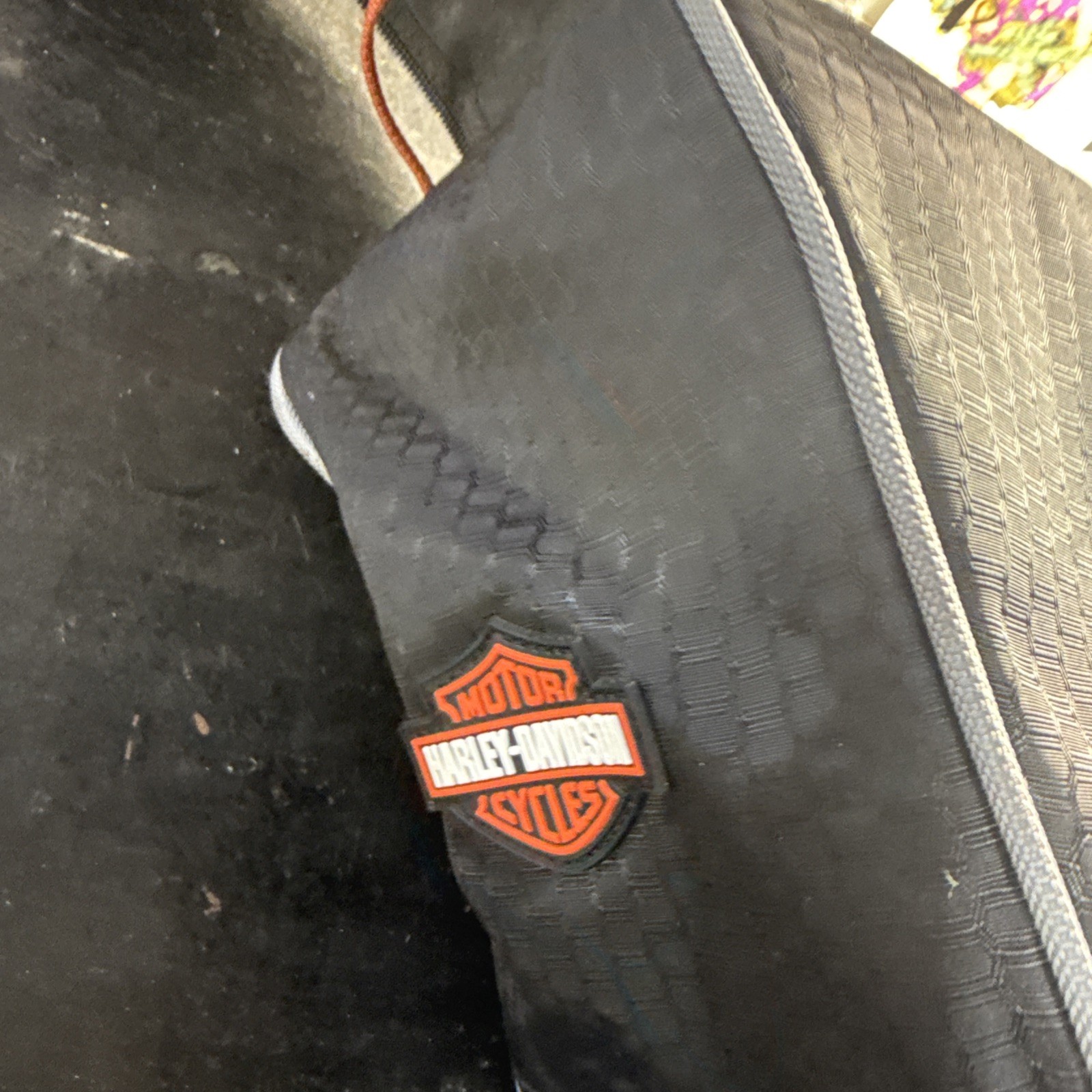 Harley Davidson Slant Saddle Bag Cooler Bag Black Nylon