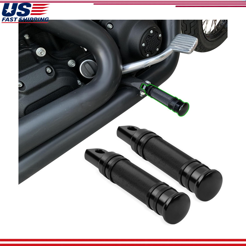 Motorcycle Foot Pegs Dyna Sportster XL883 1200×48, Non-Slip TexturedColor: Black