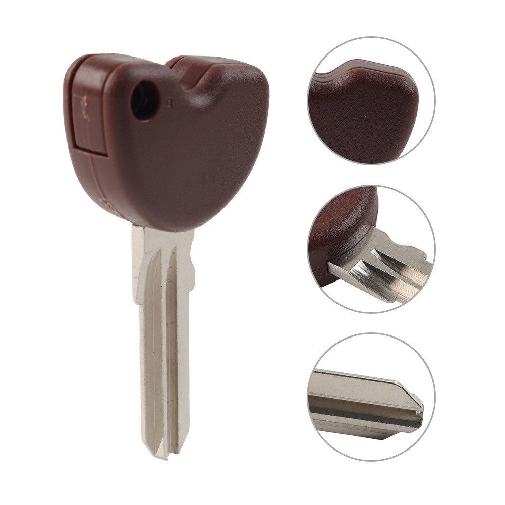 Uncut Blade Blank Key For Vespa Piaggio 3VTE Fly 125 200 GTS250 300 Brown