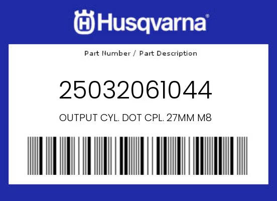 Husqvarna Genuine Output Cyl. Dot Cpl. 27Mm M8 – 25032061044