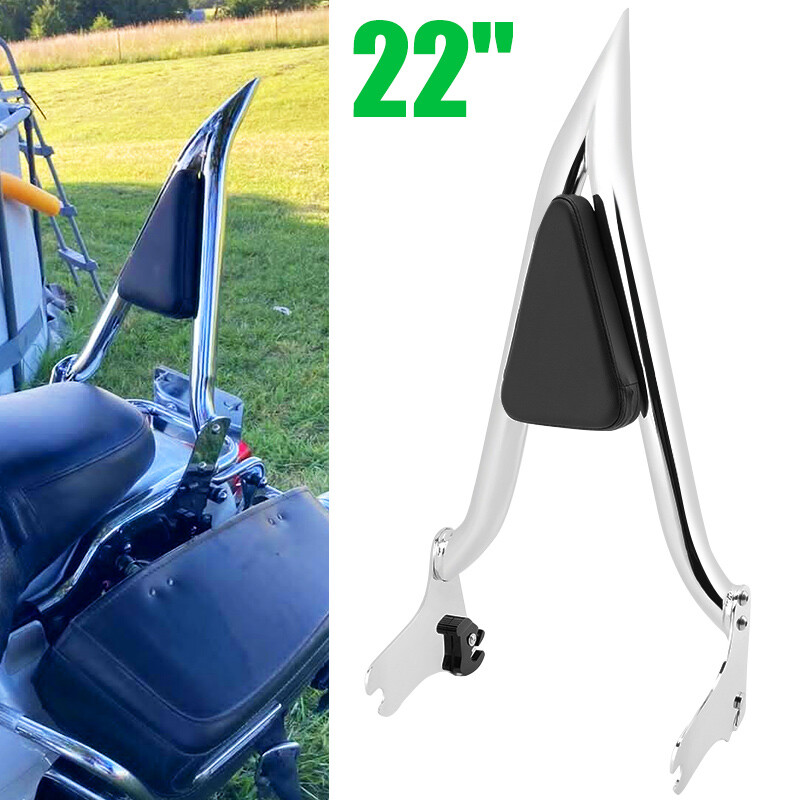 22″ Backrest Sissy Bar For Harley Road King Street Glide Electra Glide 1997-2008