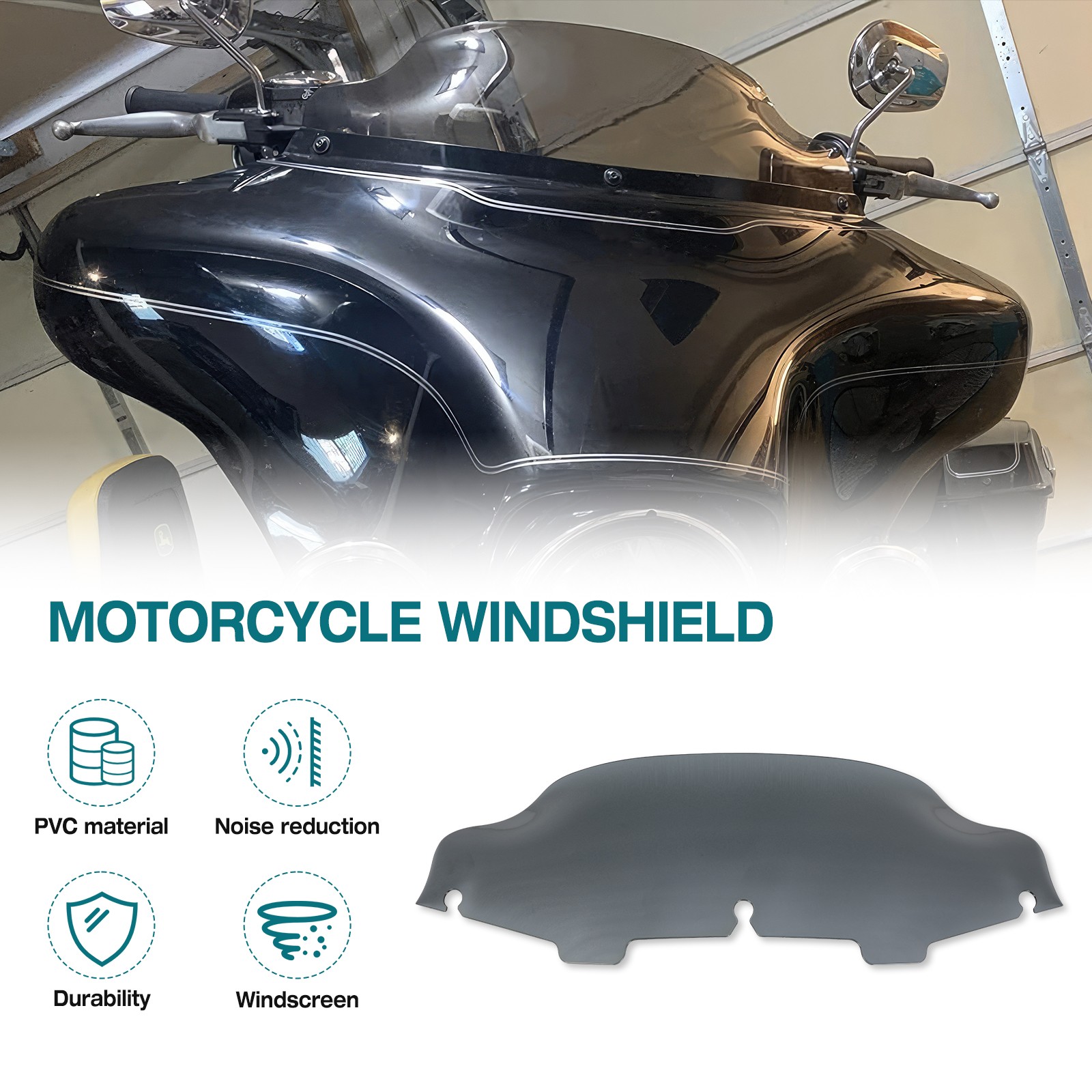 6″ Wave Windshield Windscreen For Harley CVO Street Electra Tri Glide 1996-2013