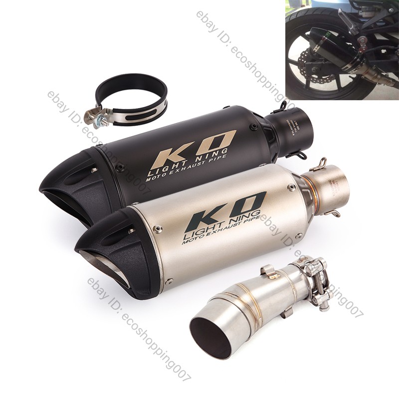 For Kawasaki Ninja 300 EX300 2013-18 Muffler Exhaust Mid Link Pipe No DB Killer