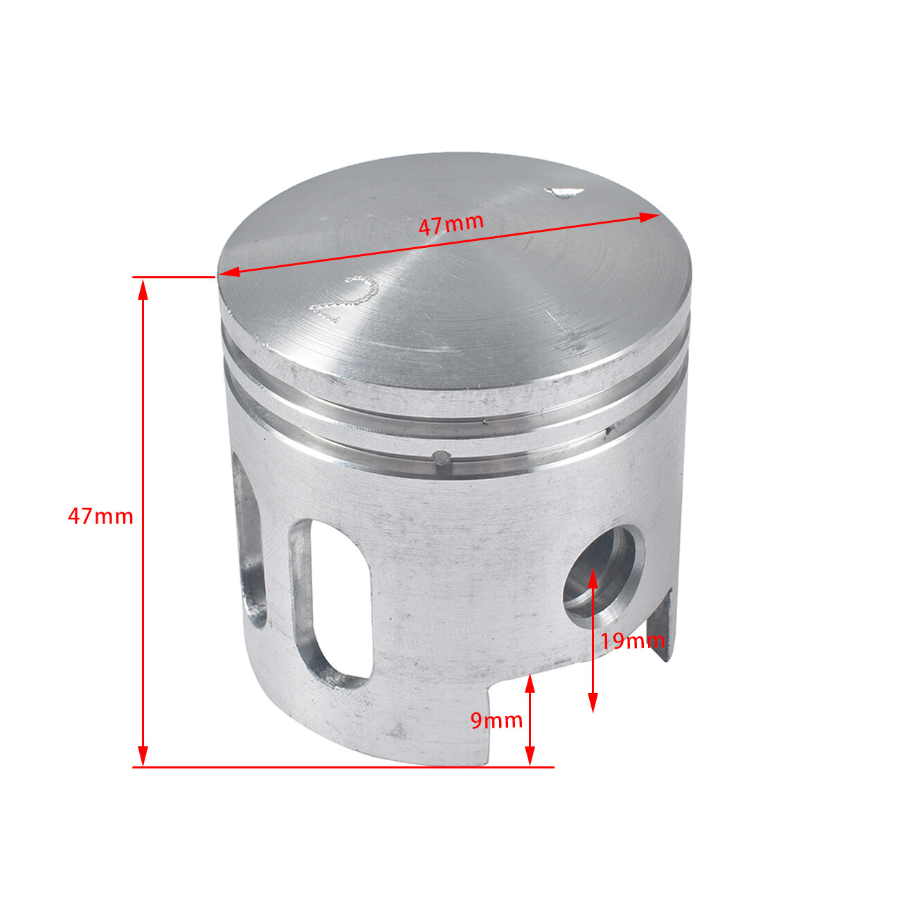 47mm 2 stroke window piston For 80cc Motorized Bike