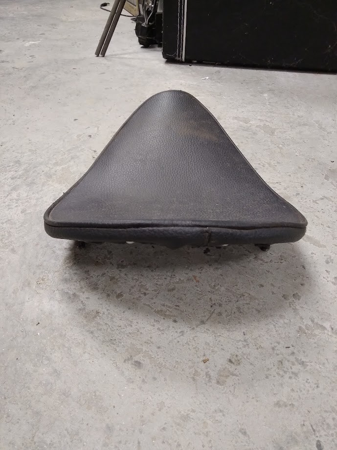 BLACK THIN SOLO SPRING SEAT FOR BOBBER CHOPPER CUSTOM MOTORCYCLES
