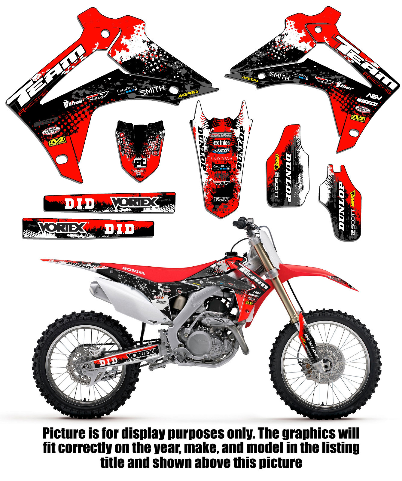 2007-2020 HONDA CRF 150R GRAPHICS 2019 2018 2017 2016 2015 2014 2013 2012 2011