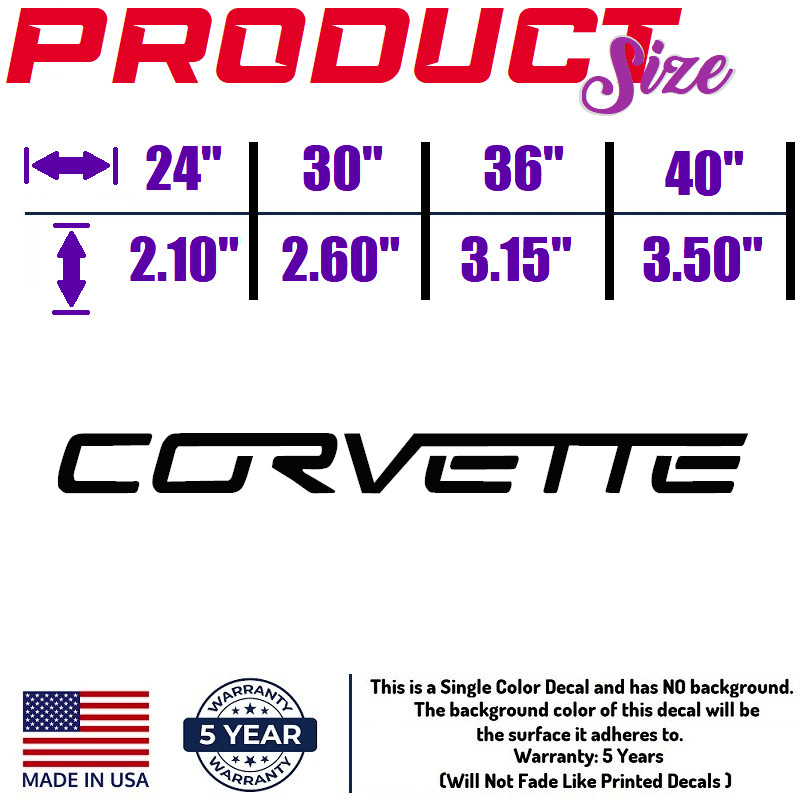 Windshield decal car sticker banner graphics window for OR fits CORVETTE