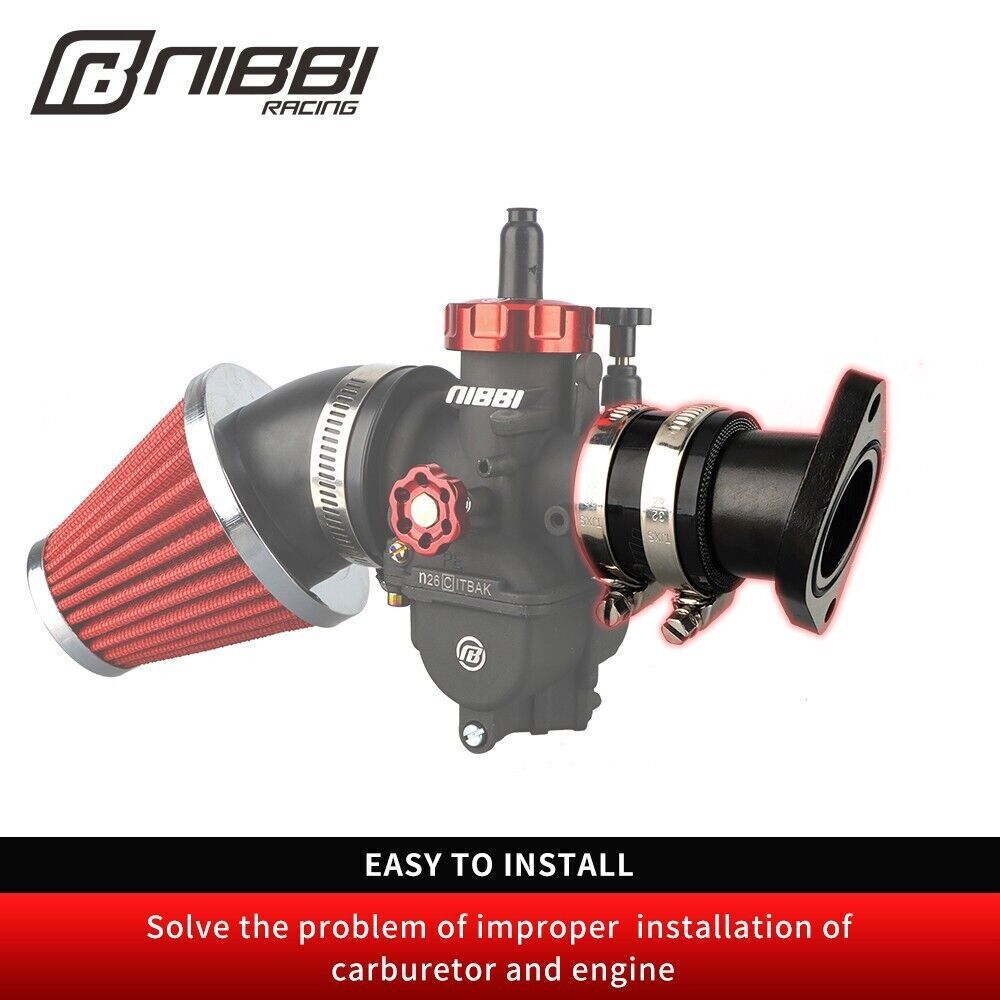 NIBBI Flange Intake Manifold Boot Joint Adapter 28-32mm Carb CQR Dirt Pit Bike