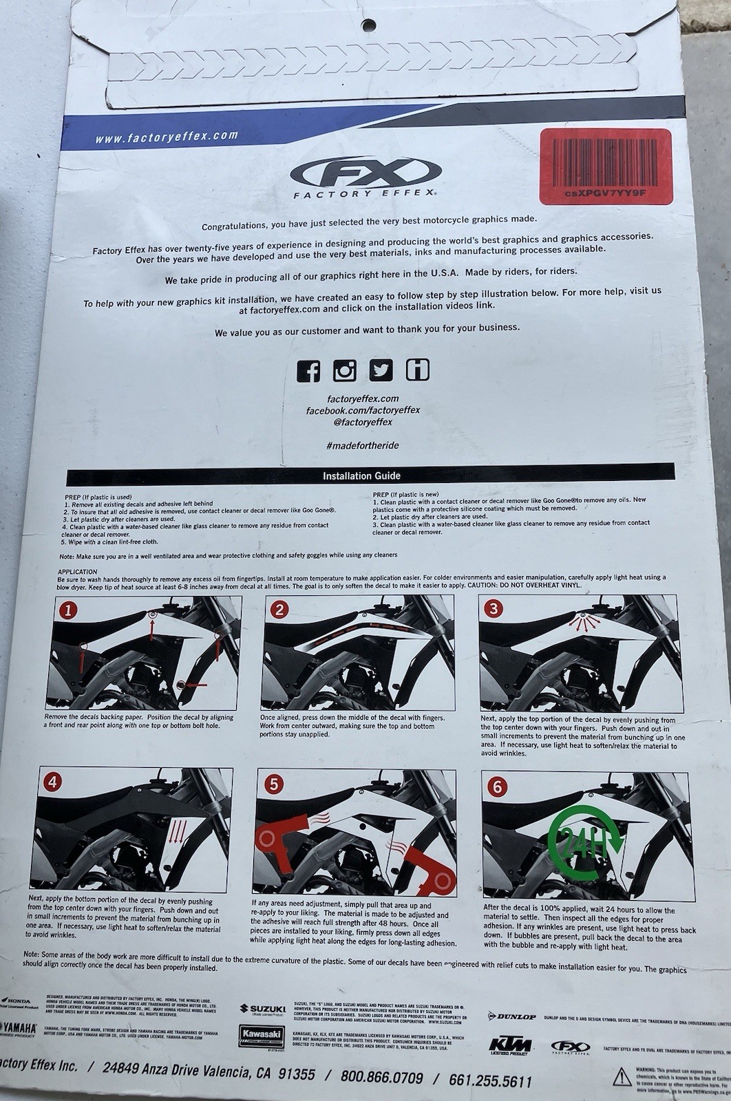 Factory Effex Metal Mulisha Shroud Graphic Kit – Honda