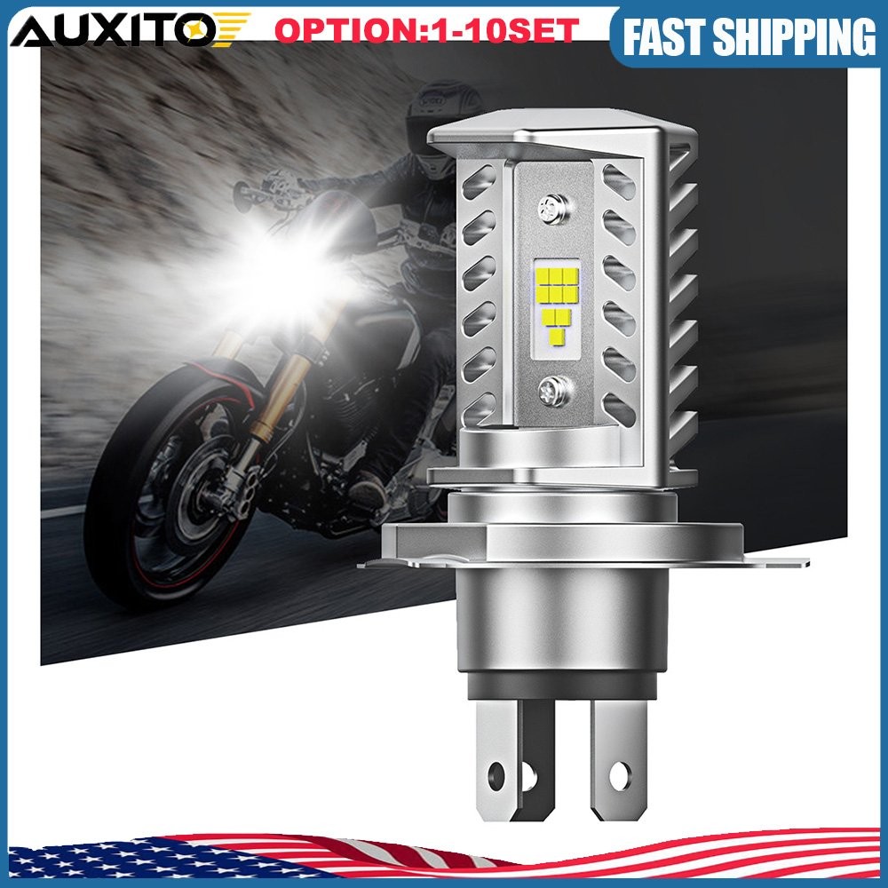 AUXITO Motorcycle H4 9003 LED Headlight High Low Beam Bulb 16000LM CANBUS 1-10X