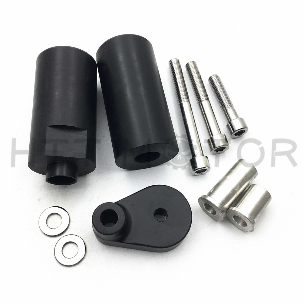 For 2008-2009 Yamaha YZF R6 DELRIN FRAME SLIDERS Crash Protector BLACK