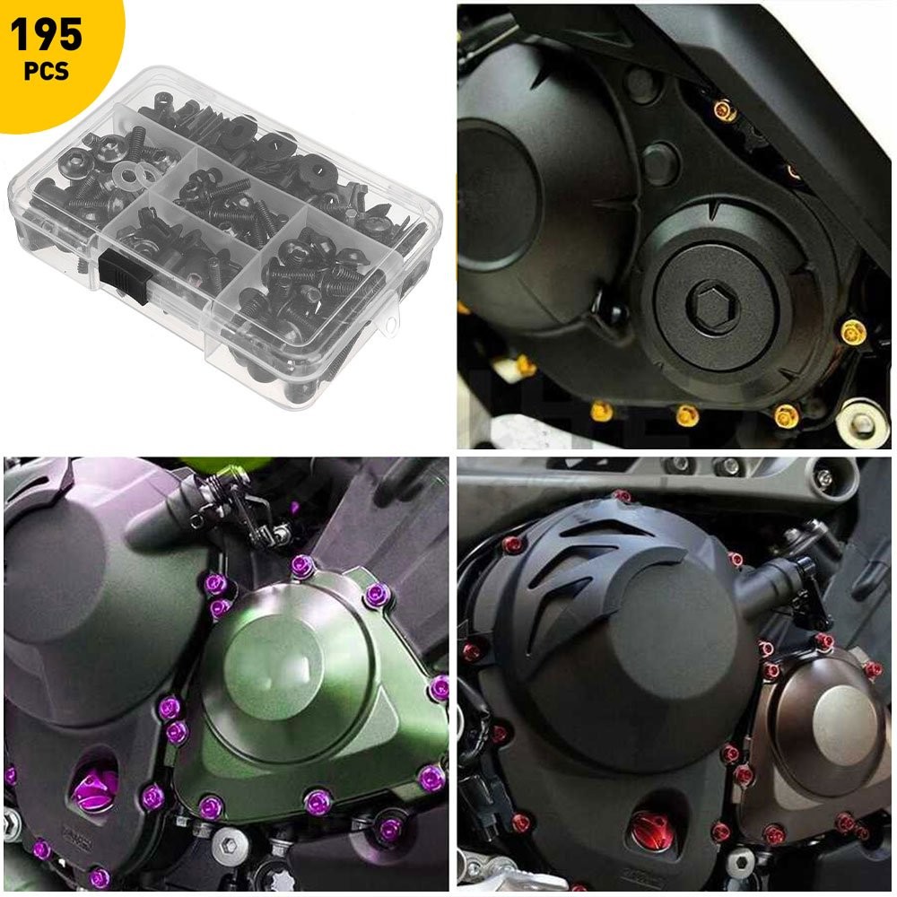 Motorcycle Complete Kit Body Screw Fairing Bolt Set Parts Replace for Kawasaki K