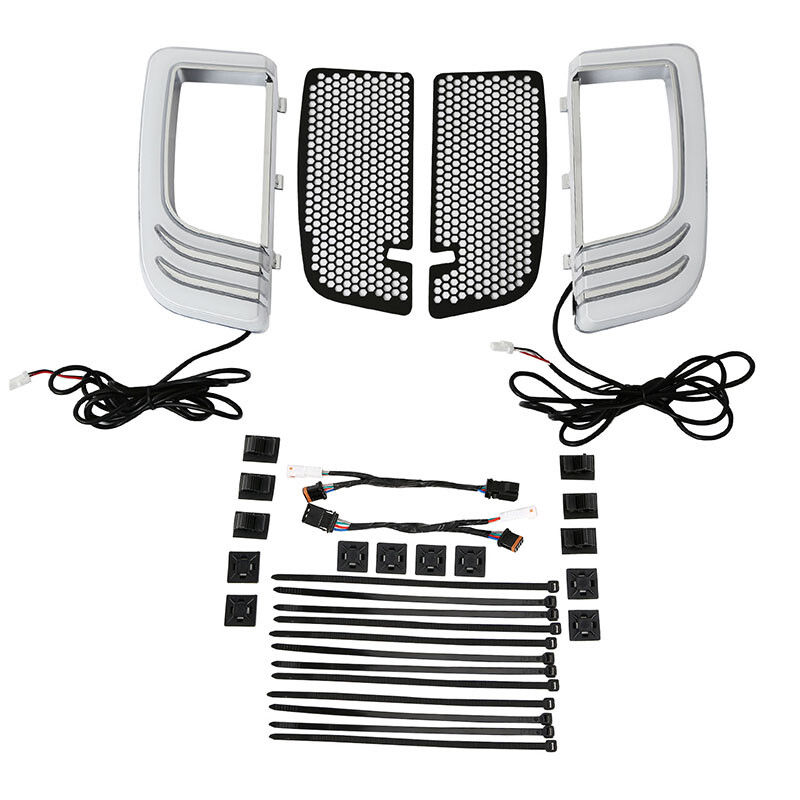 Lower Vented Fairing Speaker Pod Grill Signal Light Fit For Harley Touring 14-24