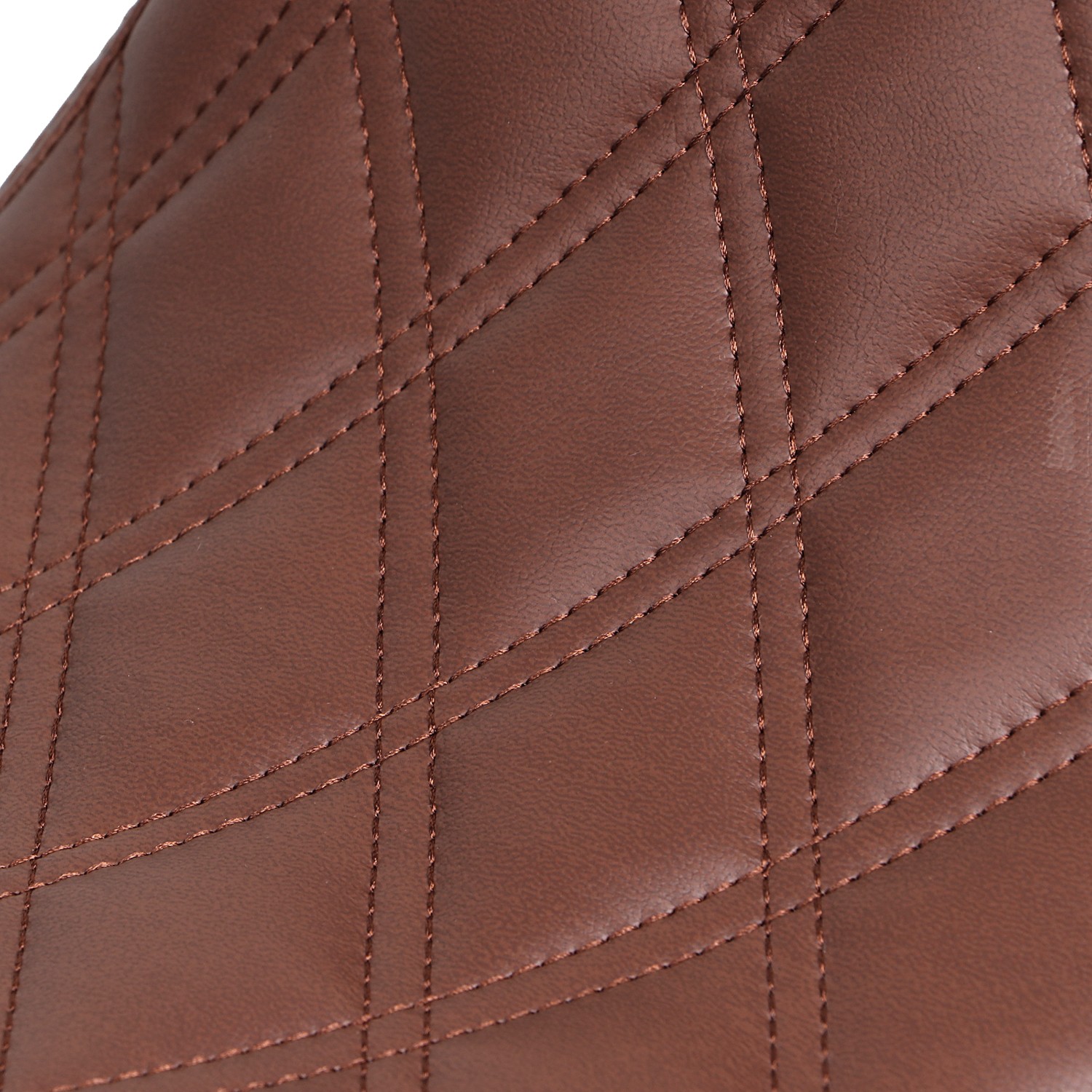 Diamond Brown Synthetic Leather + Ultra-Foam Solo Driver Seat For Harley Softail