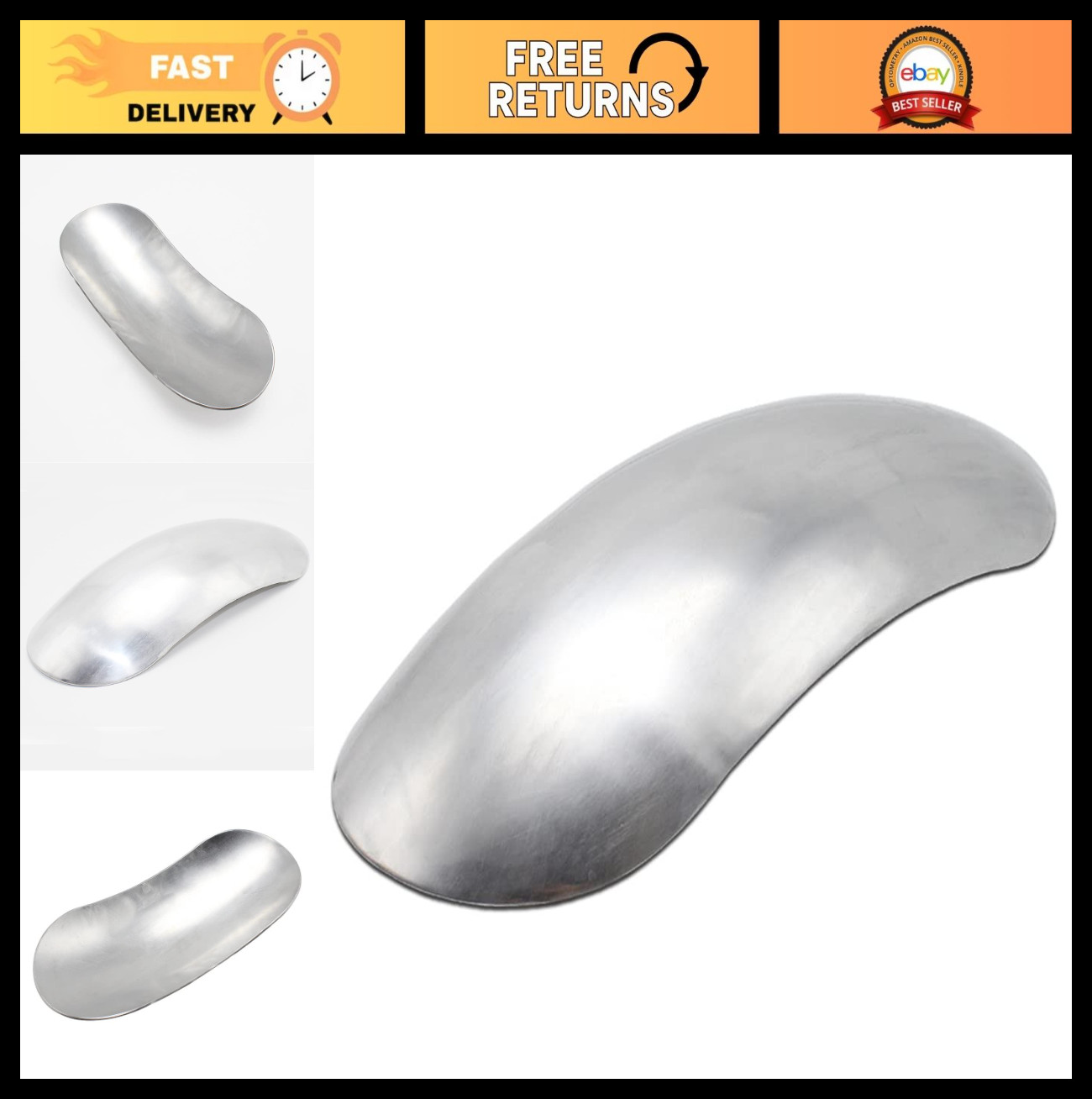 Universal Unpainted Silver Aluminum Short Front Mudguard Fender for Chopper Bobb